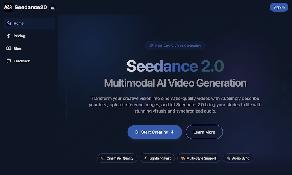 Seedance20 - video generation