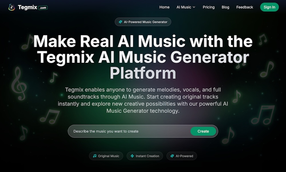 Tegmix music generator