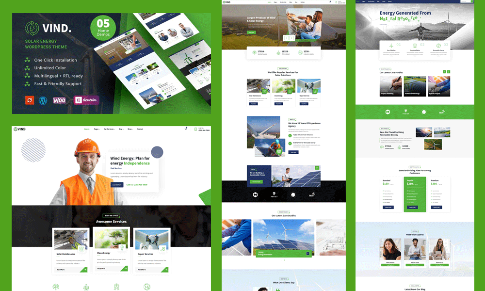 Vind – Solar Energy WordPress Theme