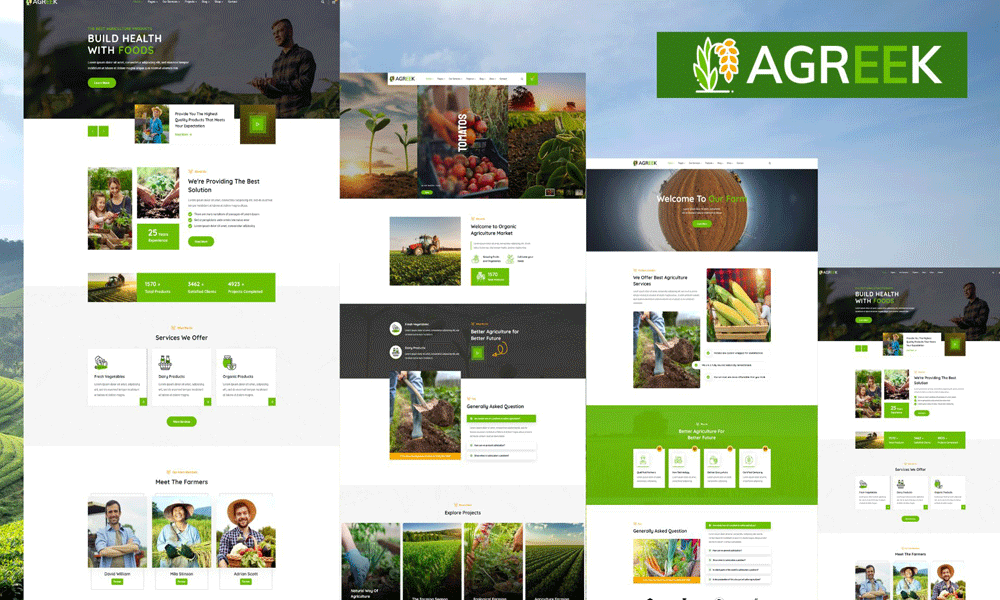Agreek – Agriculture & Organic Food WordPress Theme