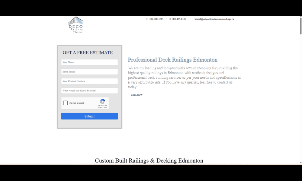 Deco Railings | Railing & Decking Edmonton