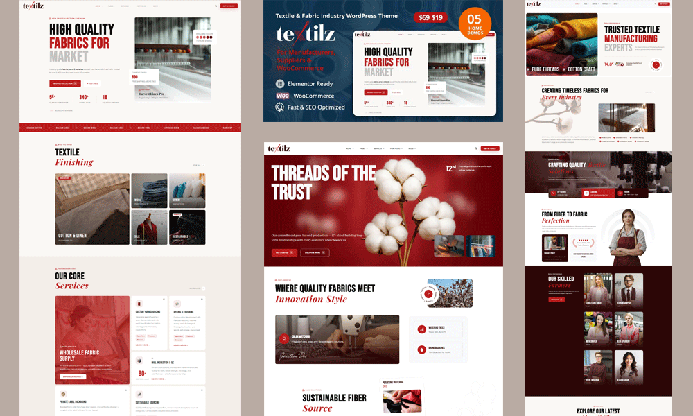 Introducing Textilz – Textile & Fabric Industry WordPress Theme
