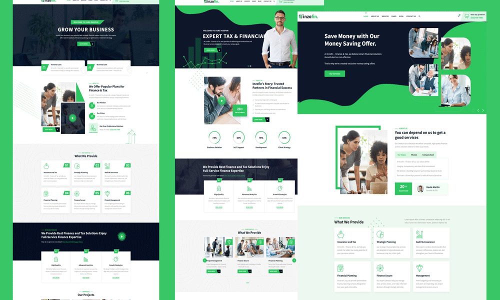 Inzofin – Finance & Tax WordPress Theme