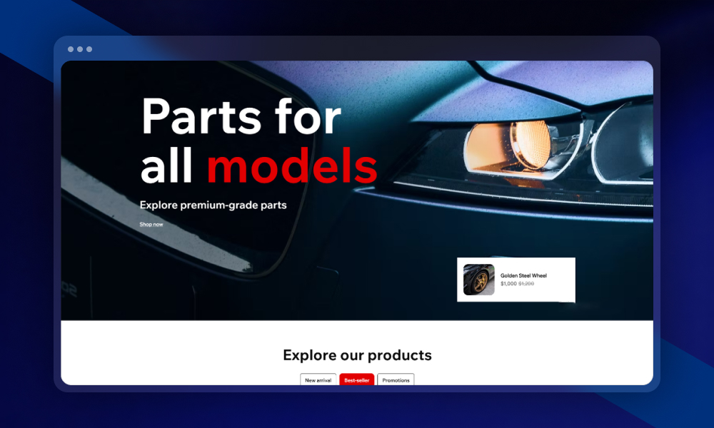 Partzio Wix Template