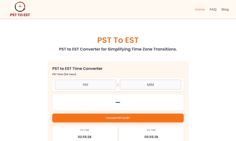 PST to EST