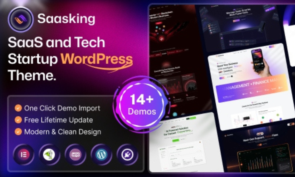 Saasking – SaaS & Tech Startup WordPress Theme