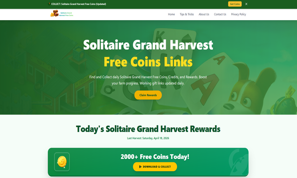 Solitaire Grand Harvest Free Coins