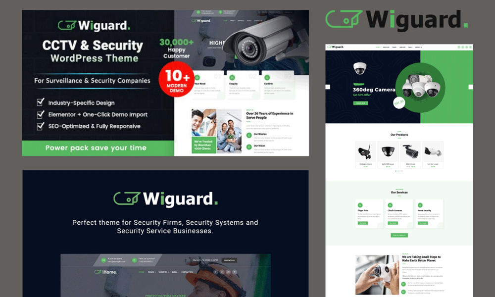 Wiguard is a modern CCTV & Security WordPress Theme