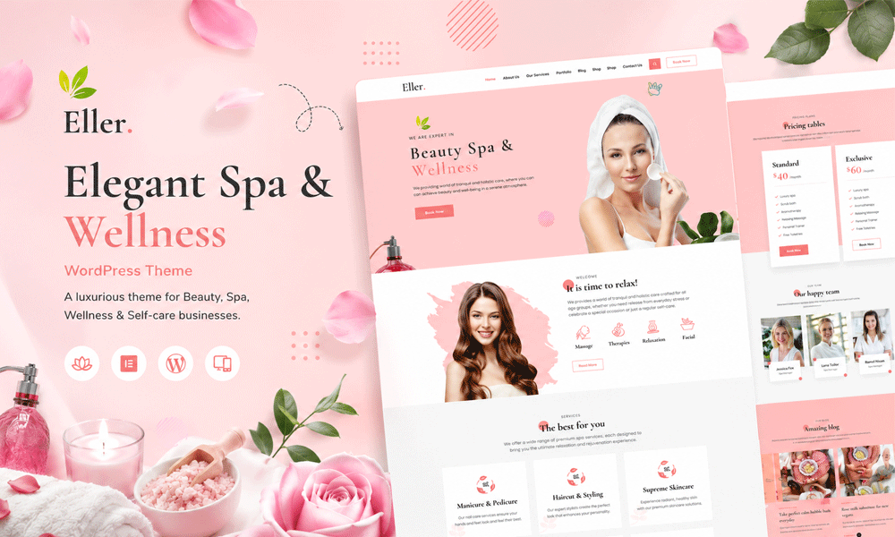 Eller — Elegant Spa & Wellness WordPress Theme