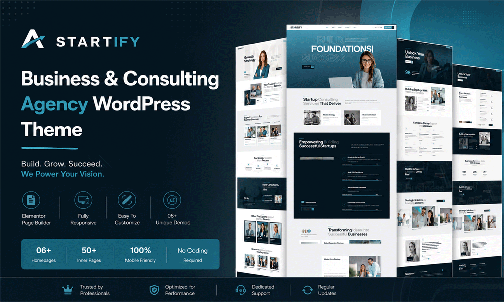 Startify — Business & Consulting Agency Elementor WordPress Theme