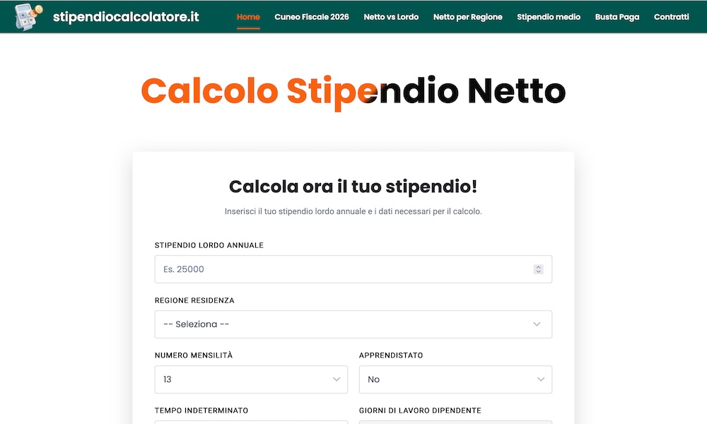 Stipendio Calcolatore