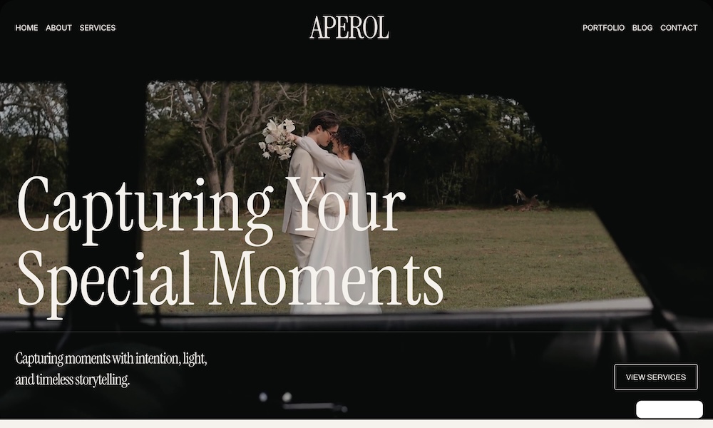 Aperol — Wedding Photographer Website Temlate