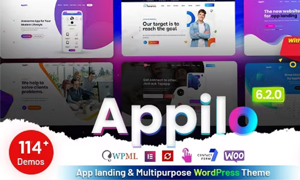 Appilo – App Landing Page & SaaS WordPress Theme