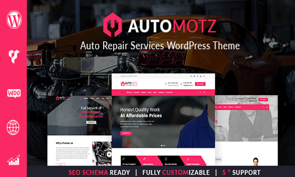 Automotz – Auto Repair Services WordPress Theme