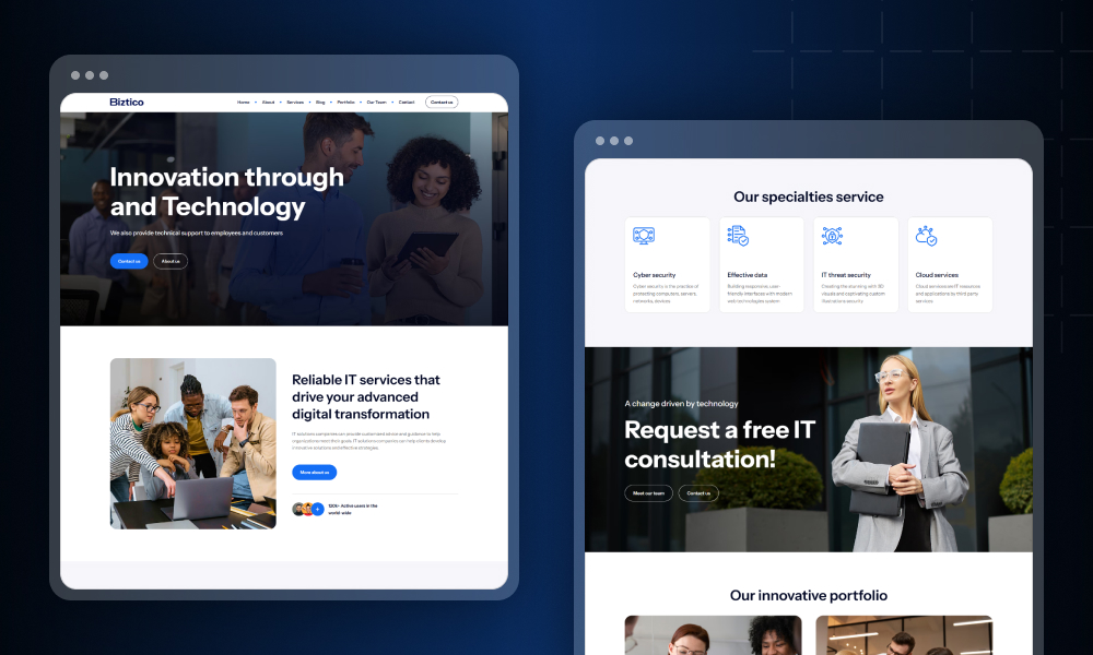 Biztico Framer Template
