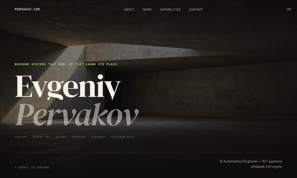 Evgeniy Pervakov — AI Engineer
