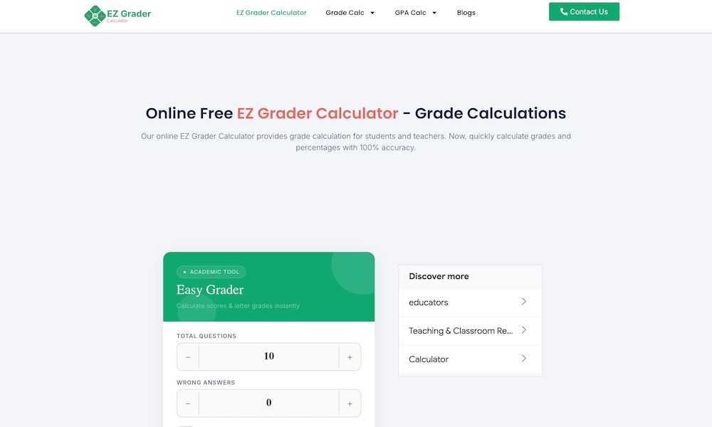 Ez Grader Calculator
