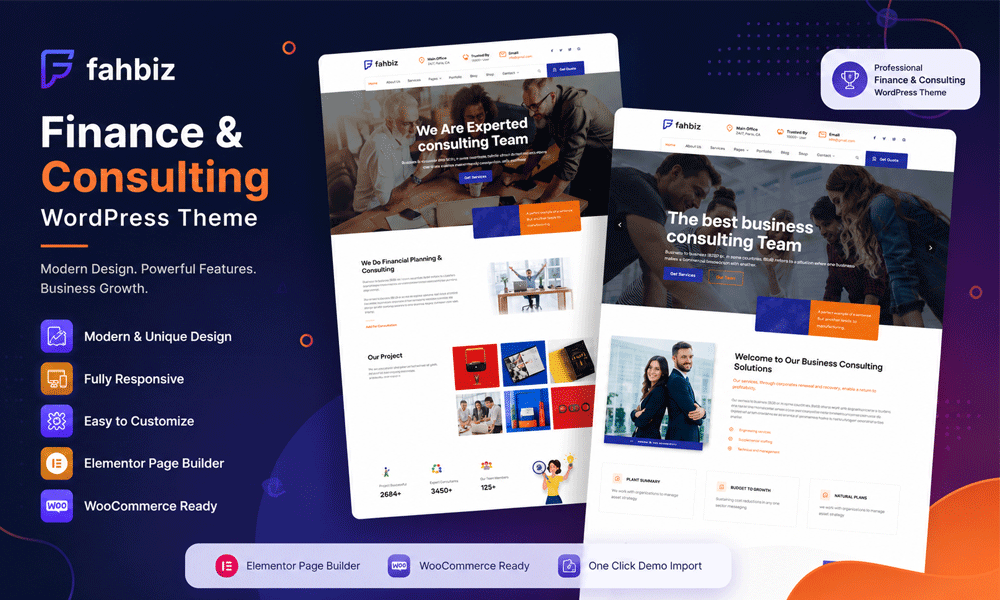 Fahbiz – Finance & Consulting WordPress Theme