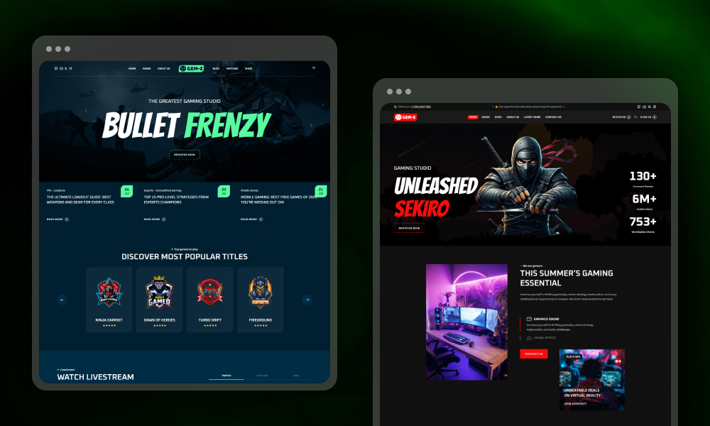 Gamezi WordPress Theme