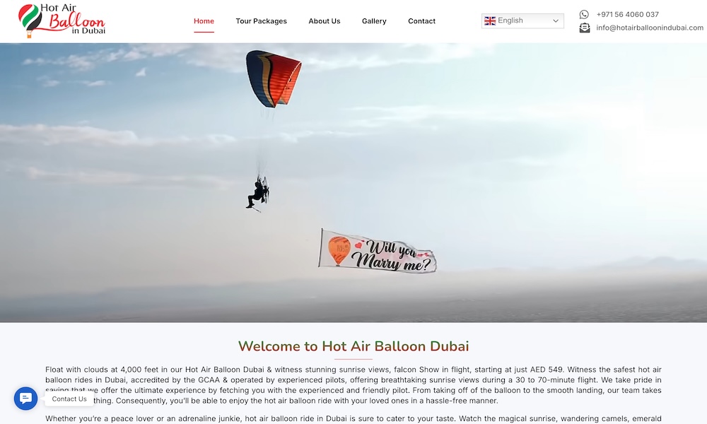 Hot Air Balloon In Dubai