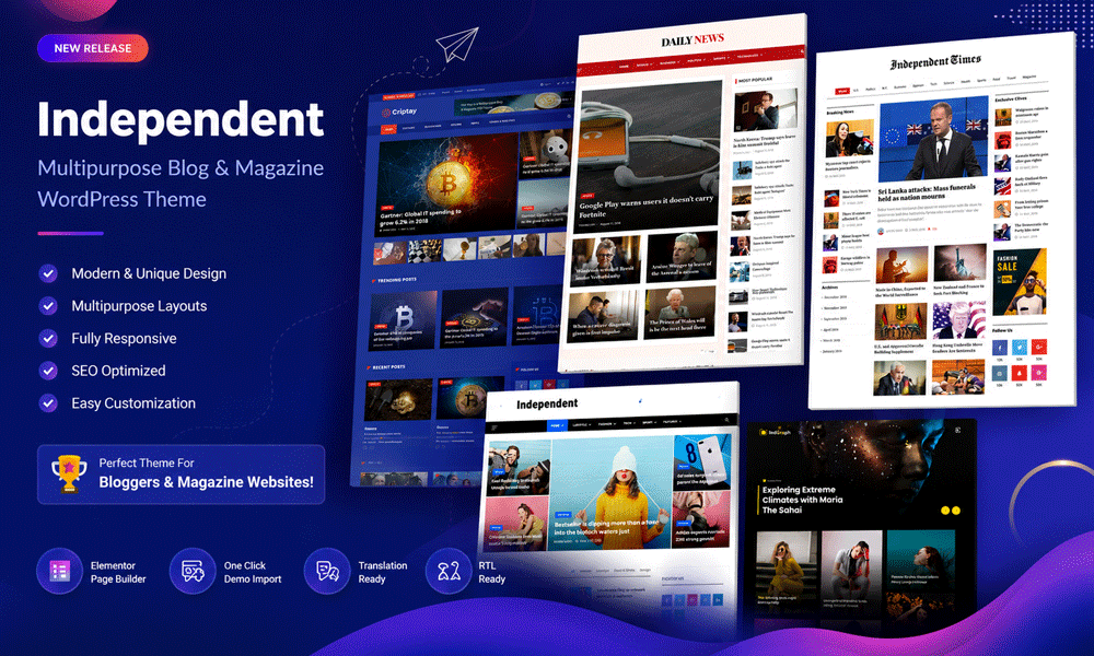 Independent – Multipurpose Blog & Magazine WordPress Theme