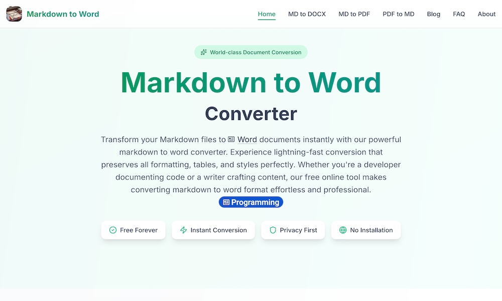 markdown to word