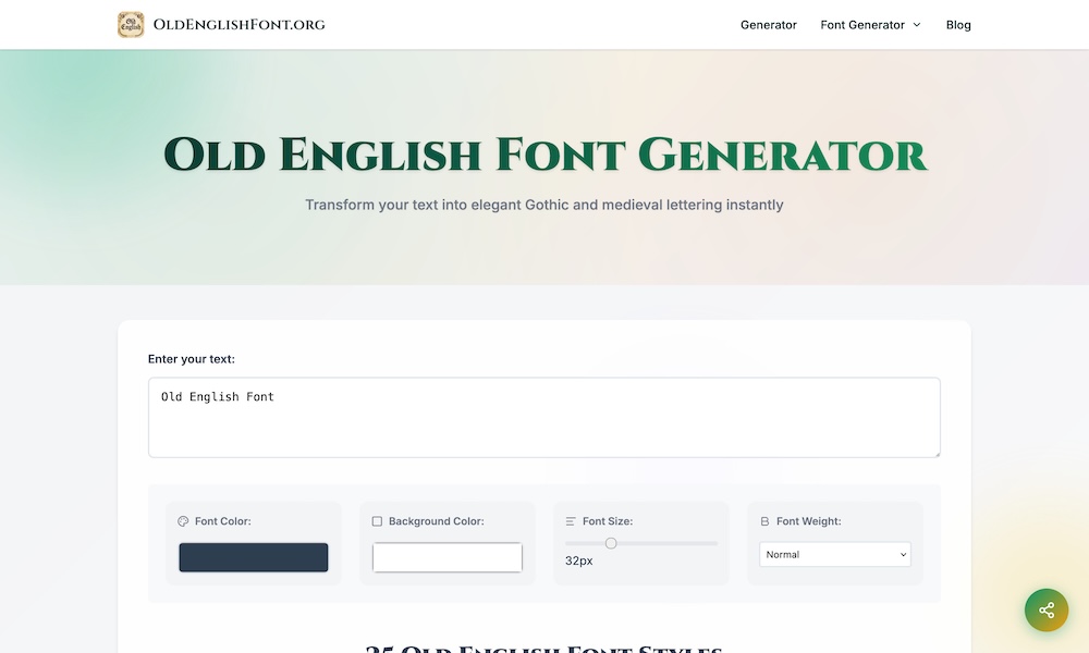 old english font