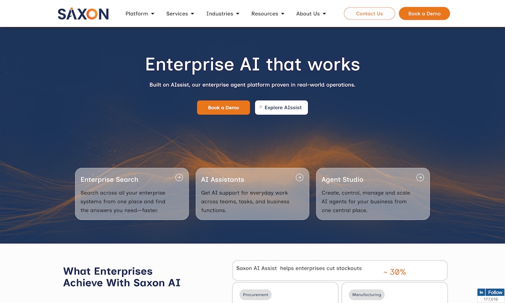 Saxon AI - Enterprise AI Partner