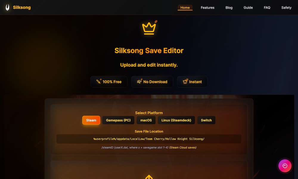 Silksong Save Editor