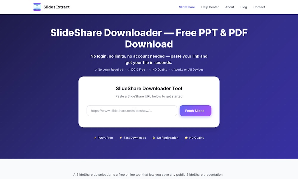 Slideshare Downloader