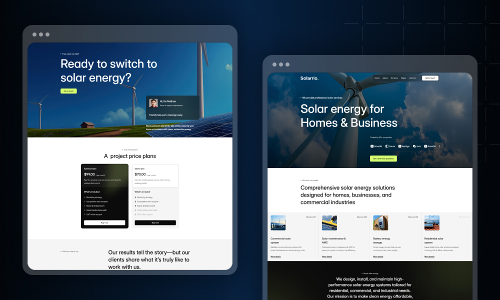Solarrio Framer Template