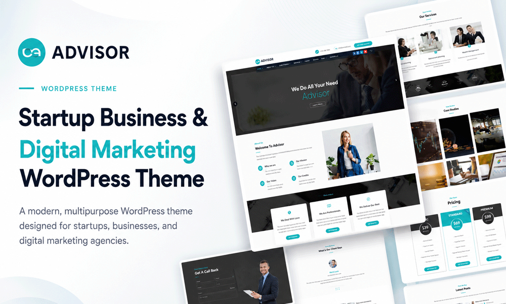 Advisor – Startup Business & Digital Marketing WordPress Theme