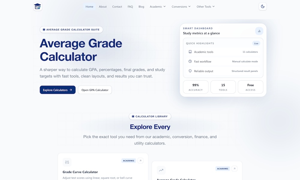 Average Grade Calculator
