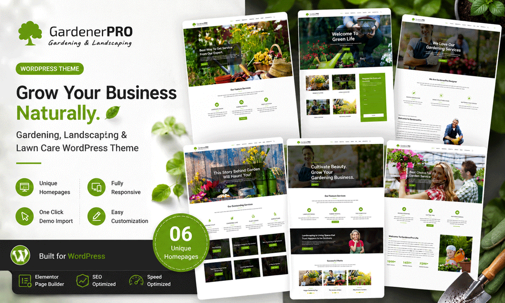 GardenerPro – Gardening & Lawn Care Landscaping WordPress Theme