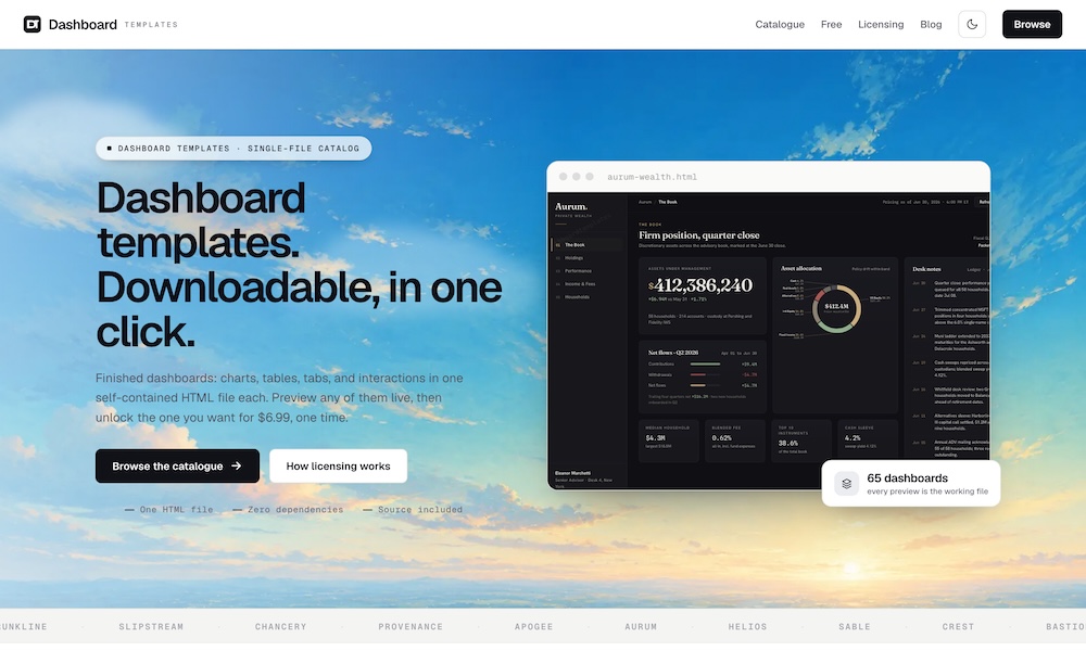 Get Dashboard Templates