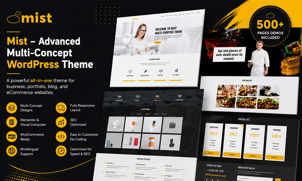 Mist – Advanced Multi-Concept WordPress Theme