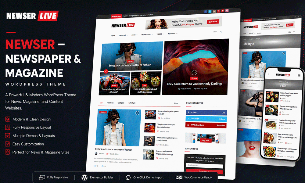 Newser – Newspaper & Magazine WordPress Theme
