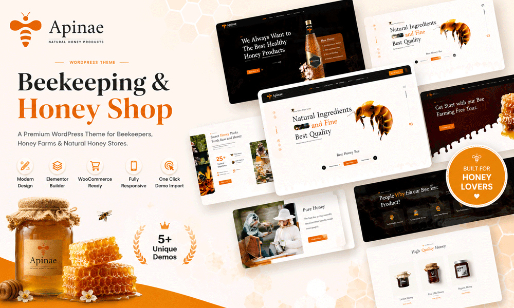 Apinae – Beekeeping & Honey Shop WordPress Theme