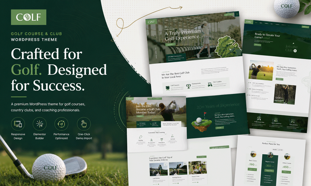 Colf – Golf Course & Club WordPress Theme