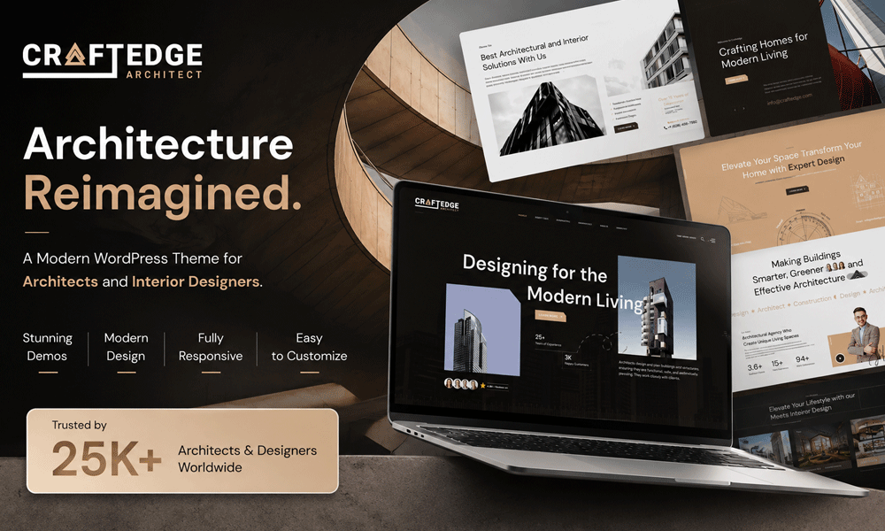 CraftEdge – Architecture WordPress Theme focuses