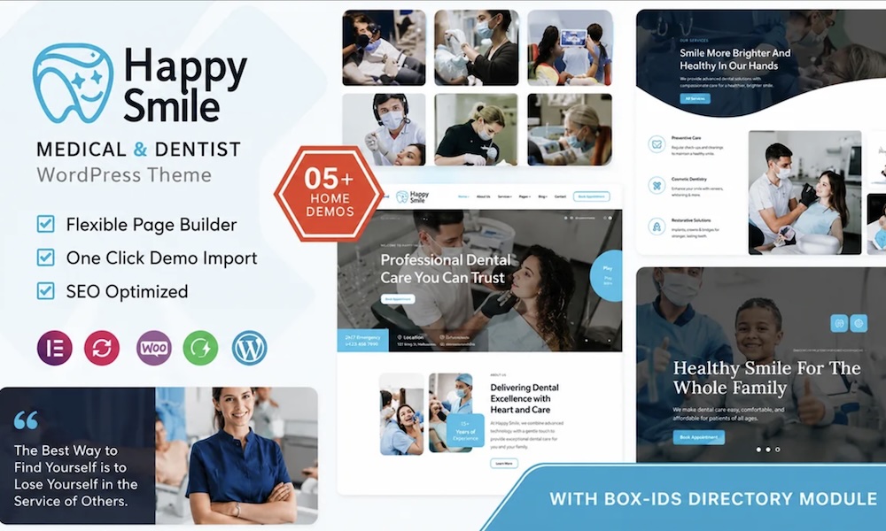 Happysmile – Medical & Dentist WordPress Theme