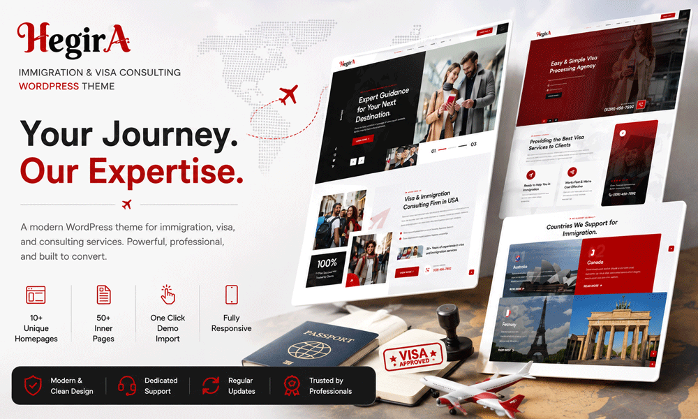 Hegira – Immigration & Visa Consulting WordPress Theme