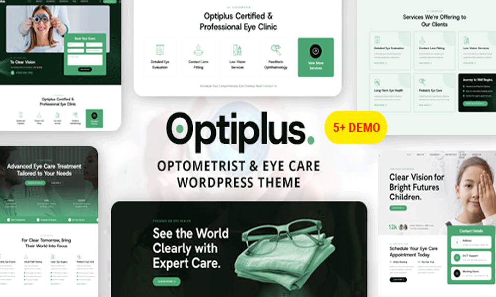 Optiplus – Optometrist & Eye Care WordPress Theme