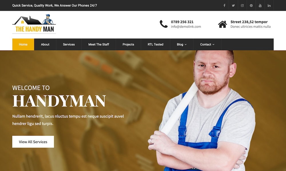 SKT Handyman - Free Handyman WordPress Theme