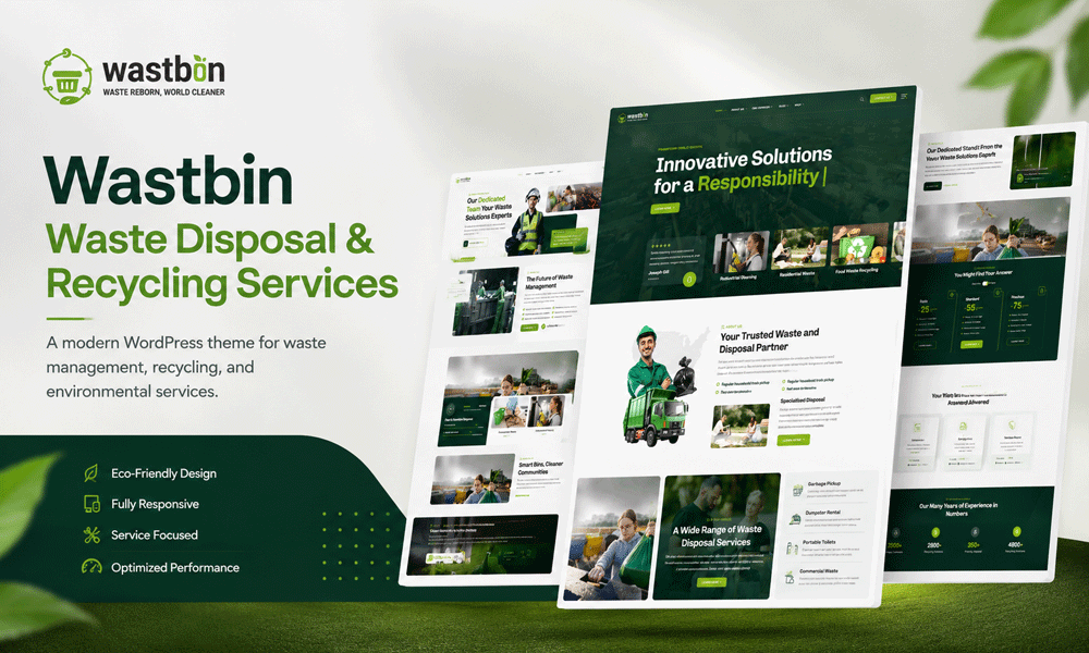 Wastbin – Waste Disposal & Recycling Services WordPress Theme