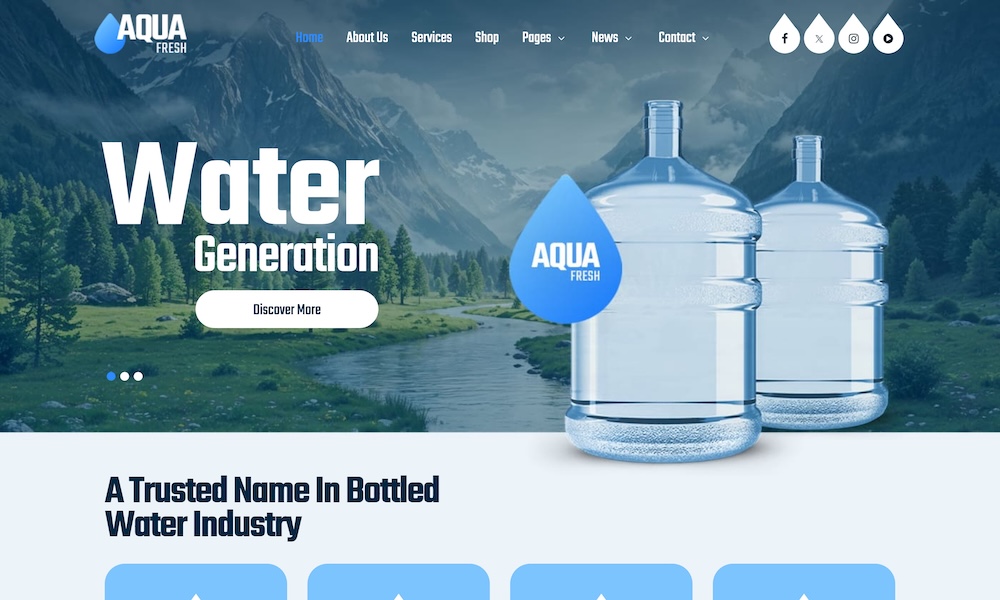 Water Production WordPress Theme