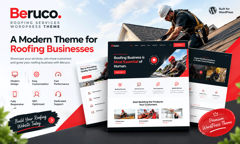 Beruco – Roofing Services WordPress Theme