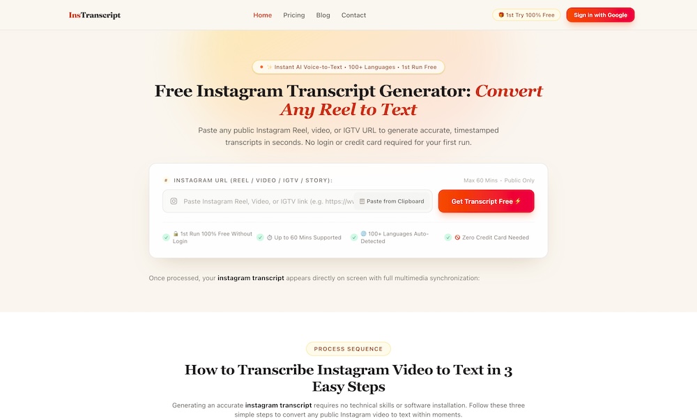 Instagram Transcript