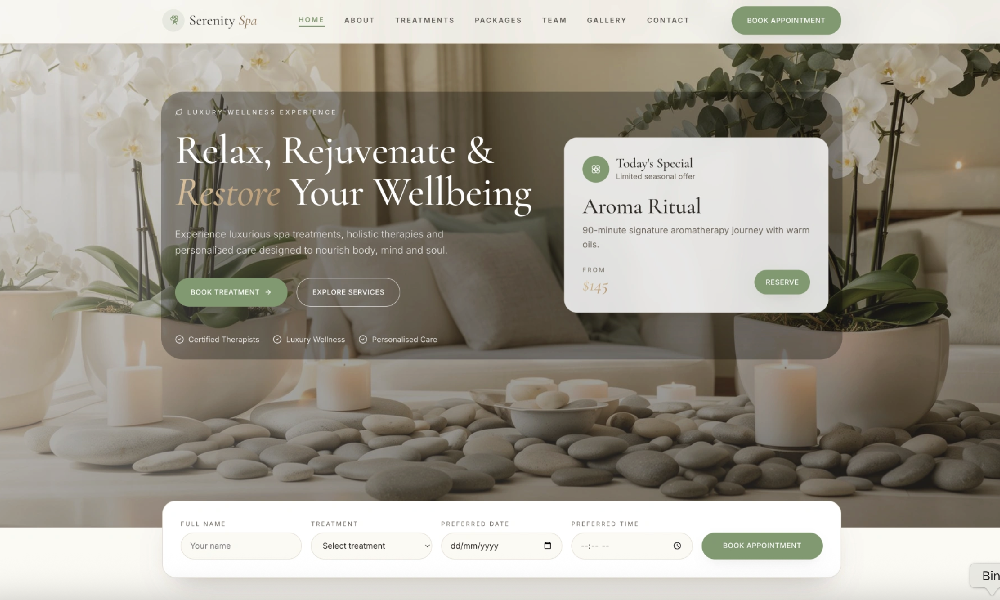 Luxury Wellness & Spa HTML Template