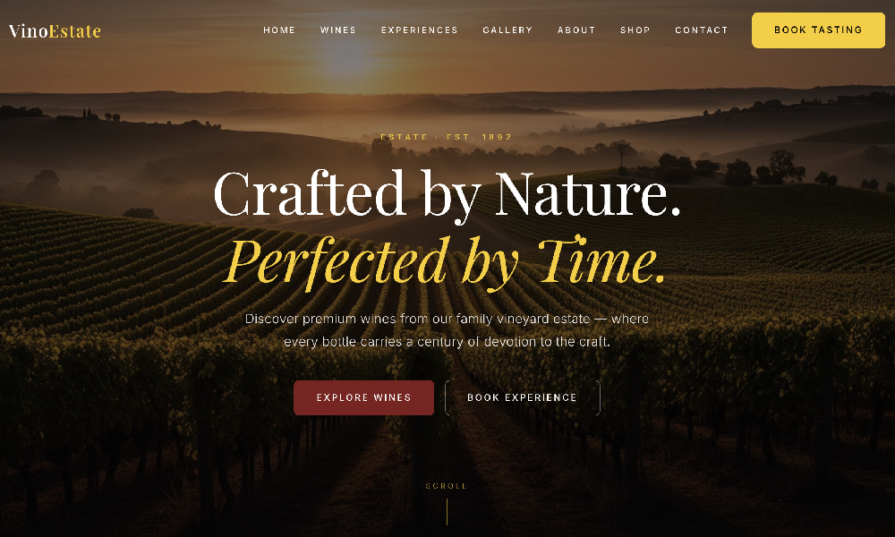 VinoEstate - Luxury Wine Shop and Vineyard Tour HTML Bootstrap Template